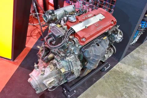 HONDA VTEC engine show at the second Bangkok international auto salon 2013 Stock Photos