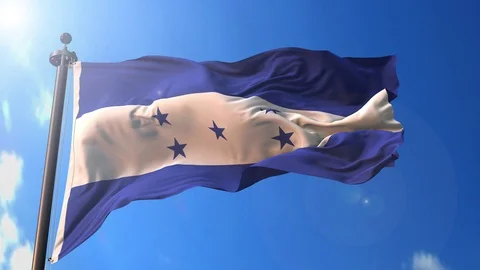 Honduras animated flag pack in 3D and green screen Stock Footage 119932941