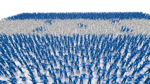 Honduras Crowd Flag Stockbeeldmateriaal 35113902