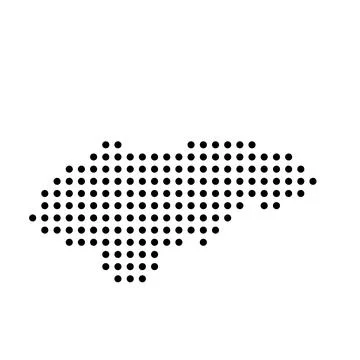 Honduras dotted vector map Illustrazione stock