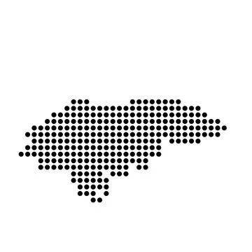 Honduras dotted vector map Illustrazione stock