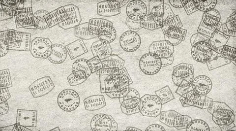 Honduras El Progreso Stamps on Paper イラスト素材