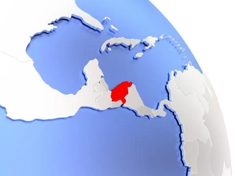 Honduras on elegant globe Illustrazione stock