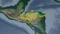 Honduras extruded. Bumps shaded. 4k or 4k+ Resolution