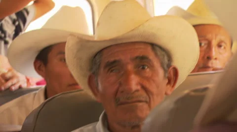 Honduras farmer on bus Stock Footage 51945602