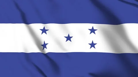 Honduras Flag 4K Animation Five-Star National Motion Stock Footage 313832605