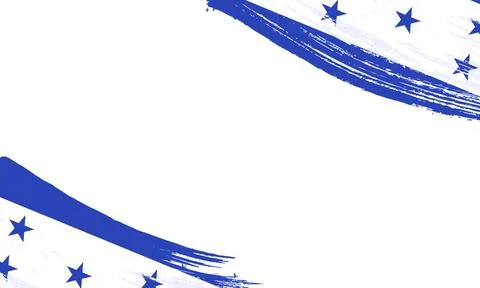 Honduras Flag with Brush Stroke Effect, Grunge brush stroke. Watercolor pai.. Stock Illustration