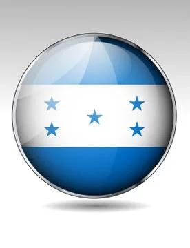Honduras flag button Stock Illustration