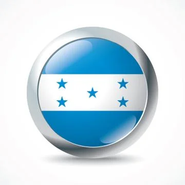 Honduras flag button Stock Illustration