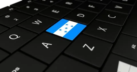 Honduras flag button  Stock Illustration