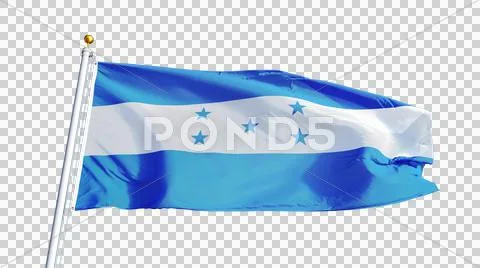 Honduras flag, close up, isolated with alpha channel Stock Photos