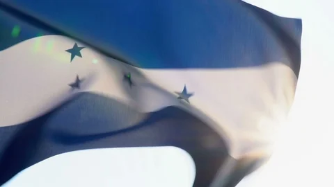 Honduras Flag Flapping Stock Footage 118961839