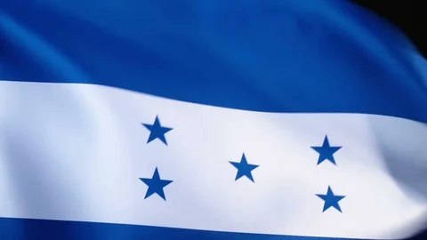Honduras Flag Flapping Stock Footage 118966332