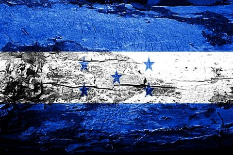 Honduras flag with grunge texture Stock Illustration