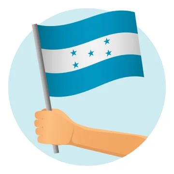 Honduras flag in hand Stock Illustration