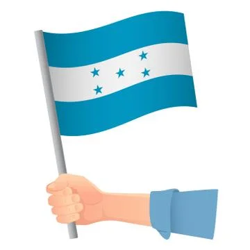 Honduras flag in hand Stock Illustration