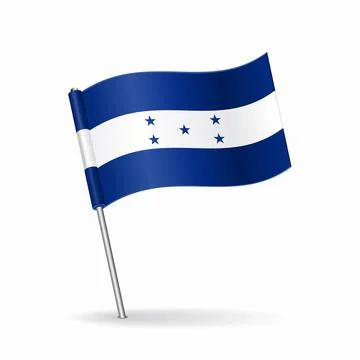 Honduras flag map pointer layout. Vector illustration. Stock Illustration