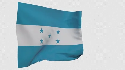 Honduras flag on pole Stock Footage 148358128