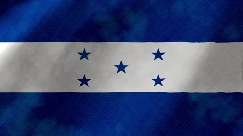 Honduras flag waving background with real fabric texture 動画素材 291915980