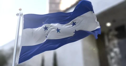 Honduras-flag-waving-seamless-loop-4k-60fps Stock Footage 331031029