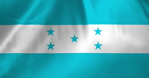 Honduras flag waving with the wind background loop video animation Video stock 327172056