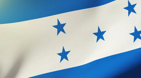 Honduras flag waving in the wind. Looping sun rises style.  Animation loop Video stock 48595311