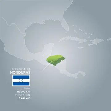 Honduras information map. Stock Illustration