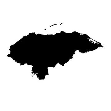 Honduras map - filled hand-drawn map Stock Illustration