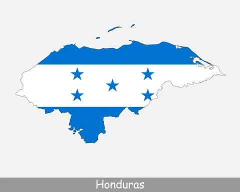 Honduras Map Flag Stock Illustration