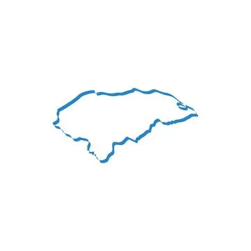 Honduras map icon vector symbol element Stock Illustration