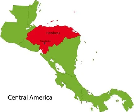 Honduras map Stock Illustration