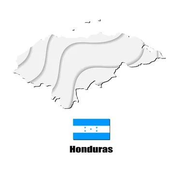 Honduras map on white background. vector illustration. Stock Illustration