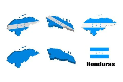 Honduras map on white background. vector illustration. Illustrazione stock