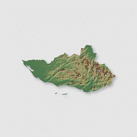 Honduras Rotating 3D Relief Map Seamless Loop, Alpha Channel 4K Видео 340714974