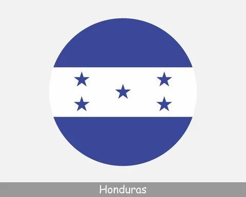 Honduras Round Flag Stock Illustration