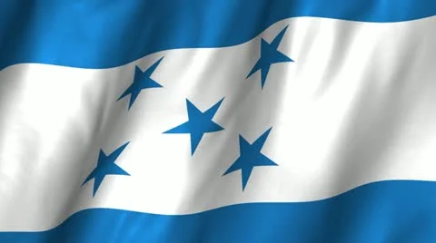 Honduras Waving Flag Stock Footage 12280628