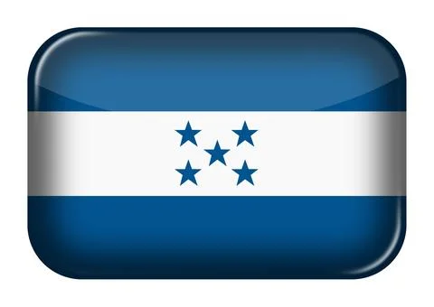 Honduras web icon rectangle button 库存插图
