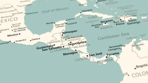 Honduras on the world map. Smooth map ro... | Stock Video | Pond5