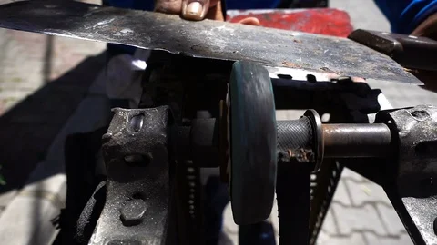 Hone the Knife Machine 2 Stock Footage 108007369