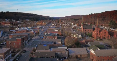 Honesdale Is The County Seat Of Wayne County, Pennsylvania, United States. Stock Footage 87718408