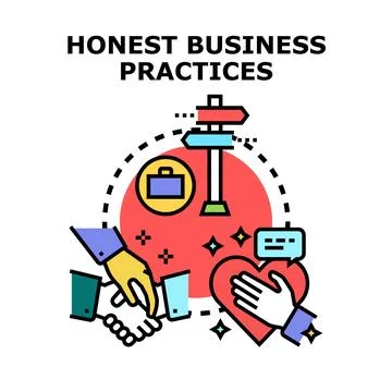 Honest business practices concept vector illustration Stock Illustration