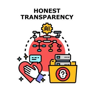 Honest transparency managing ai data and ethics イラスト素材