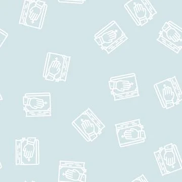 Honesty business ethics line vector seamless pattern 스톡 일러스트