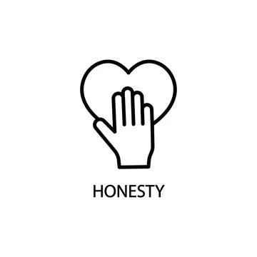 Honesty icon. Simple element illustration. honesty concept symbol design. Can be Stock Illustration