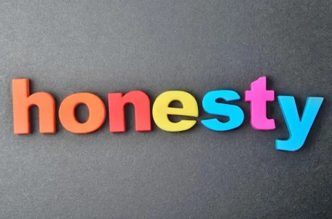 Honesty word on background Stock Photos