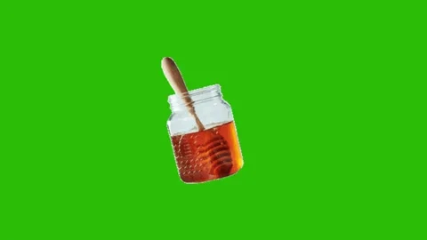 Honey animation on green screen Stock Footage 330679979