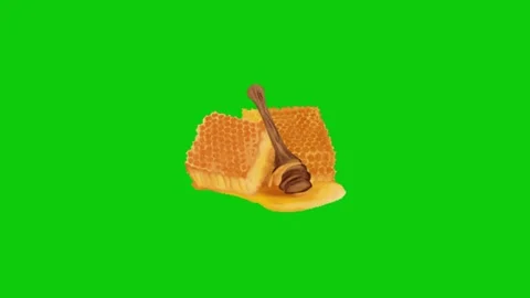 Honey animation on green screen 库存影片 332338688