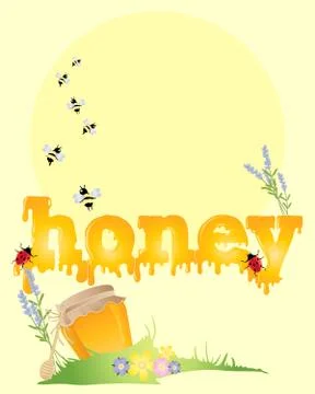 Honey background Stock Illustration
