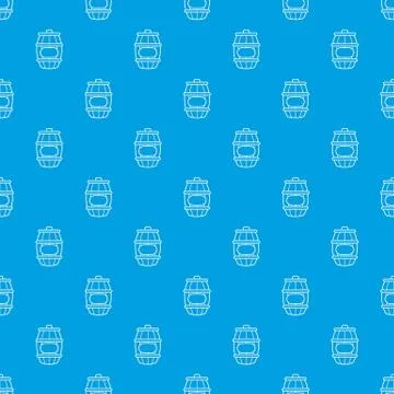 Honey barrel pattern vector seamless blue Stock Illustration