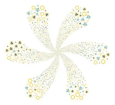 Honey Bee Cycle Burst Illustrazione stock